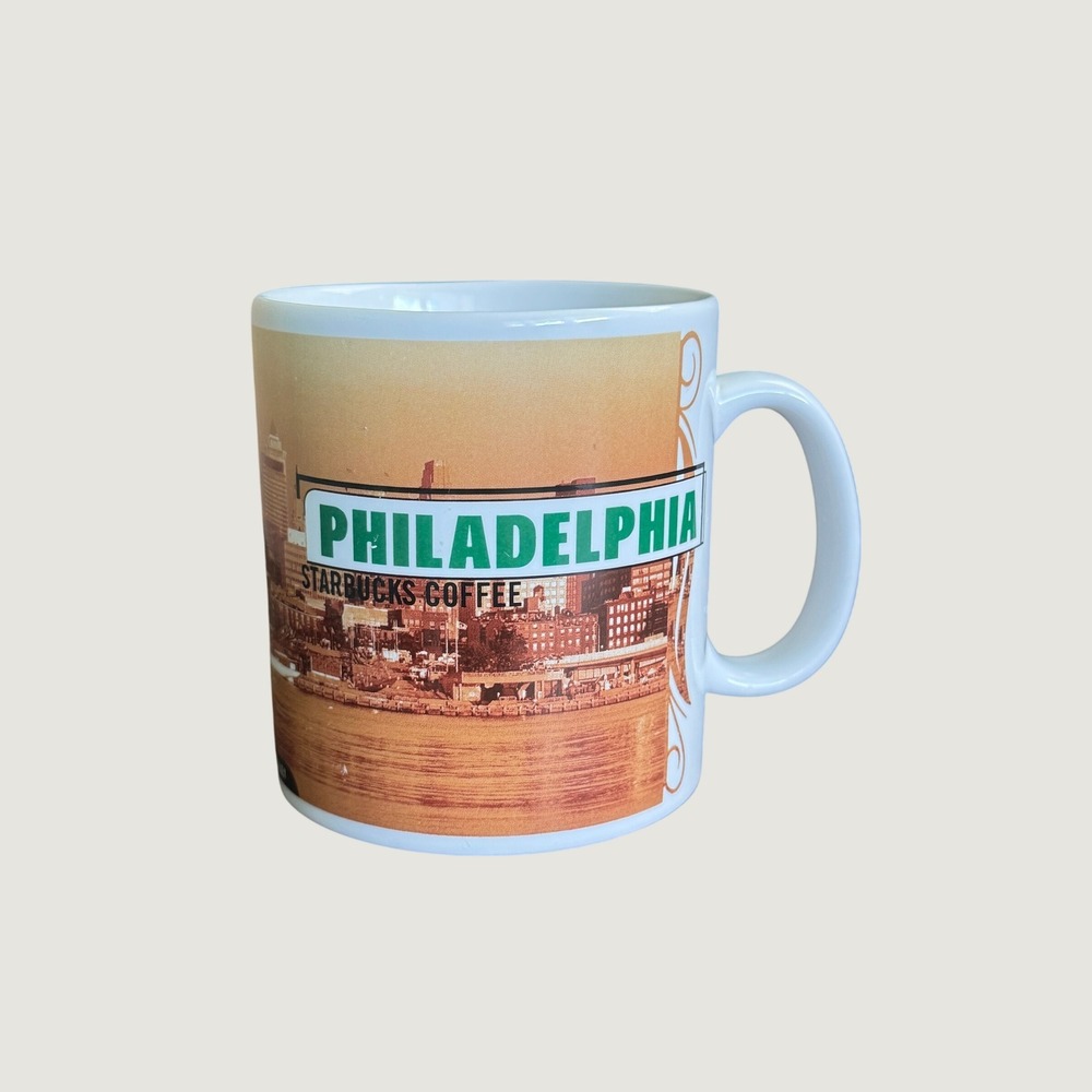 Vintage 1999 Starbucks Philadelphia City Mug Liberty Bell Skyline Series 20oz